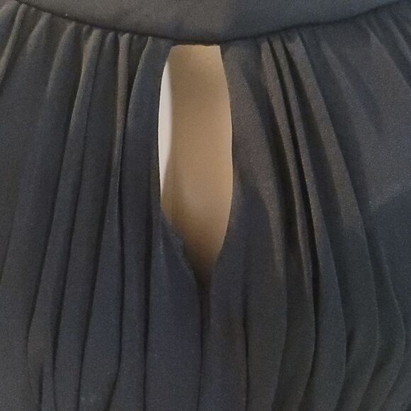 MELROSE HALTER NECKLINE COCKTAIL TWO-TONE WOMEN'S DRESS - Picture 14 of 15